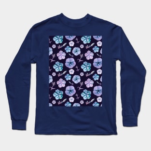 Pink and Blue Phloxes Long Sleeve T-Shirt